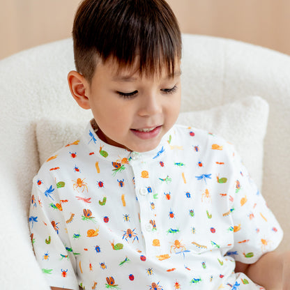 Garden Series - Boys Jersey Shirt in Garden Print by Le Petit Society — image 11