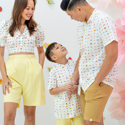 Garden Series - Boys Jersey Shirt in Garden Print by Le Petit Society — image 6