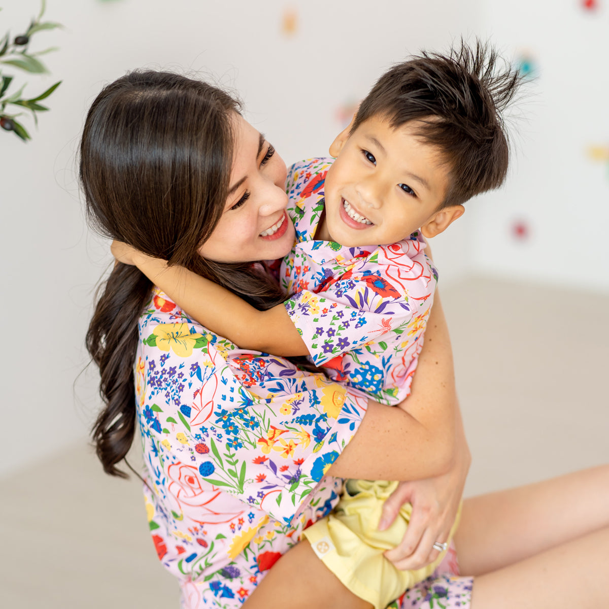 Garden Series - Boys Camp Collar Shirt in Pink by Le Petit Society — image 3