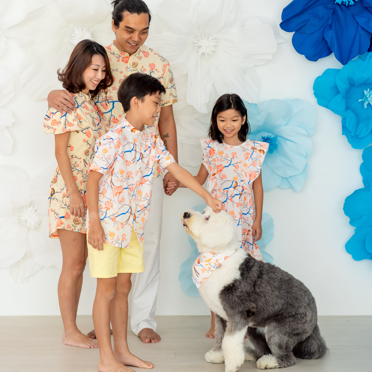 Garden Series - Boys Shirt in White Peony by Le Petit Society — image 4