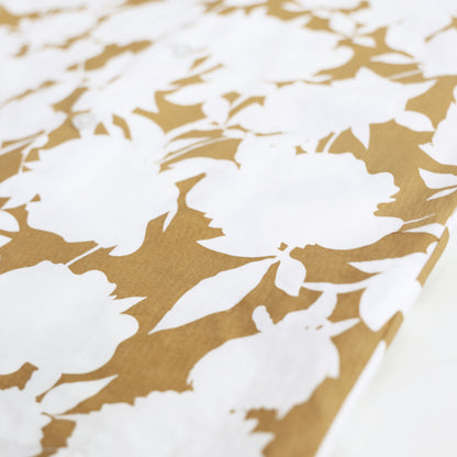 Garden Series - Boys Camp Collar Shirt in Ochre Floral by Le Petit Society — image 6