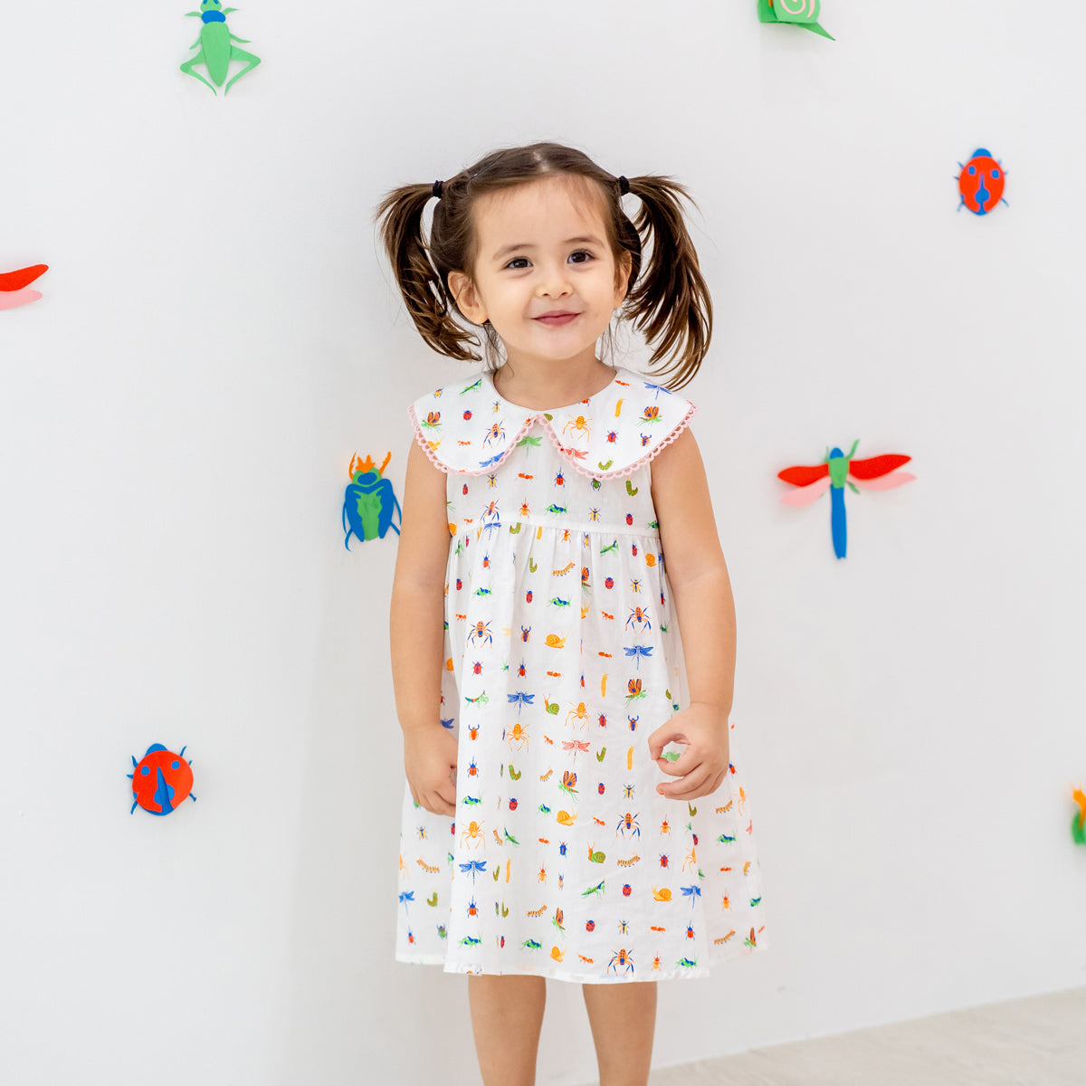Garden Series - Girls Dress in Garden Print by Le Petit Society — image 2