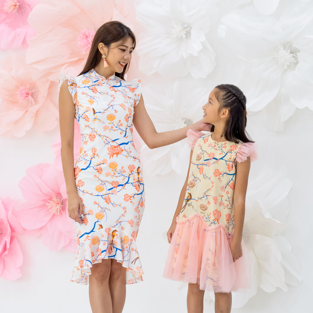 Garden Series - Girls Tulle Dress in Yellow Peony by Le Petit Society — image 6