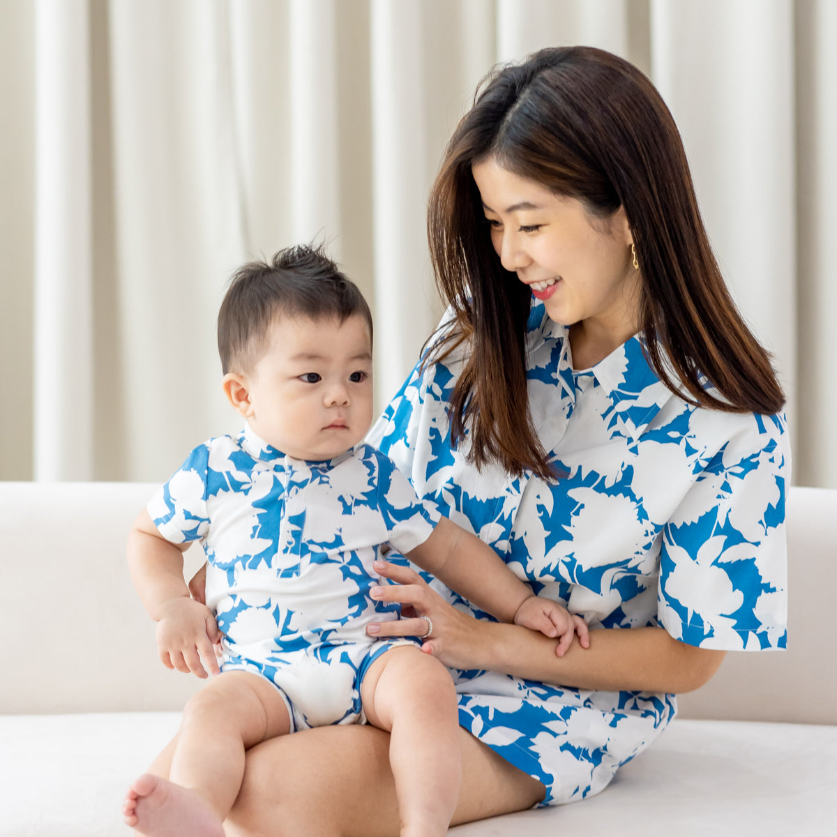 Garden Series - Ladies Shirt in Blue Floral by Le Petit Society — image 6