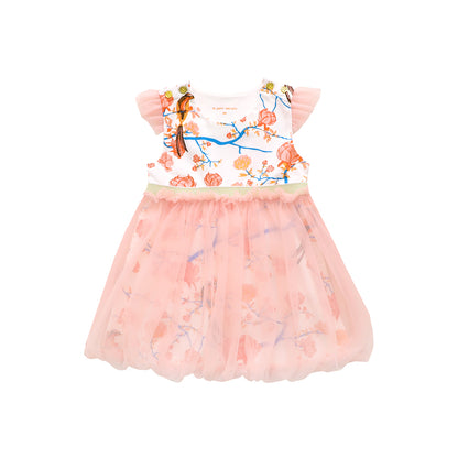 Garden Series - Baby Girl Bubble Dress in White Peony by Le Petit Society — image 7