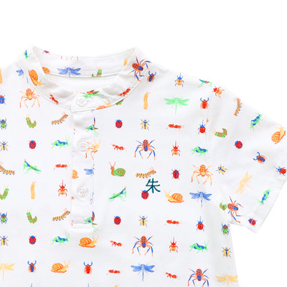 Garden Series - Boys Jersey Shirt in Garden Print by Le Petit Society — image 3