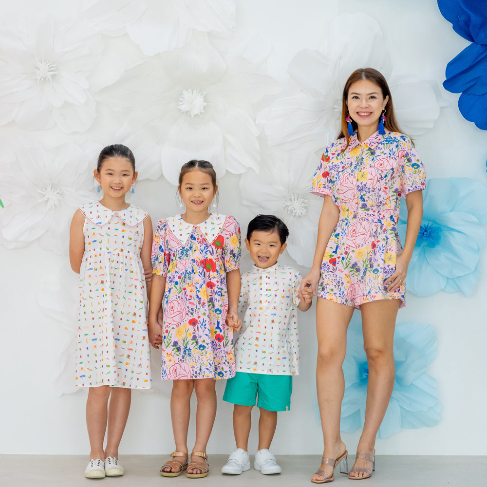 Garden Series - Girls Dress in Garden Print by Le Petit Society — image 3