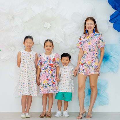 Garden Series - Girls Dress in Garden Print by Le Petit Society — image 3