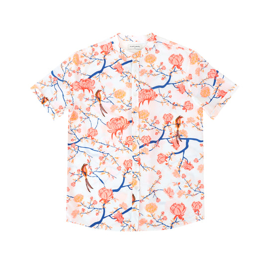 Garden Series - Men's Shirt in White Peony - Classic Fit by Le Petit Society