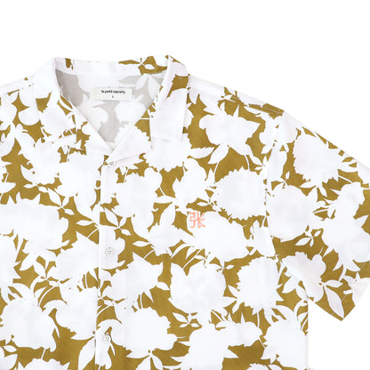 Garden Series - Men's Camp Collar Shirt in Ochre Floral - Relaxed Fit by Le Petit Society — image 5