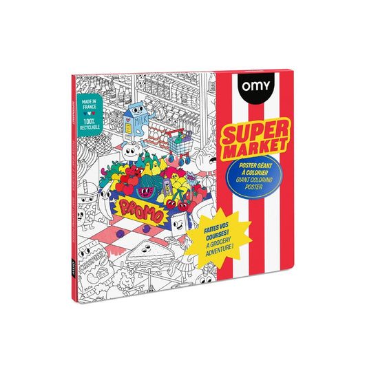 Giant Colouring Poster - Supermarket by OMY