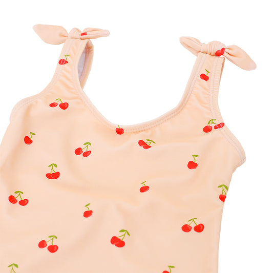 One Piece Swimsuit in Cherry Print by Le Petit Society