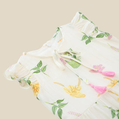 Heritage Series - Girls Dress in Tropical Durian Print by Le Petit Society — image 4