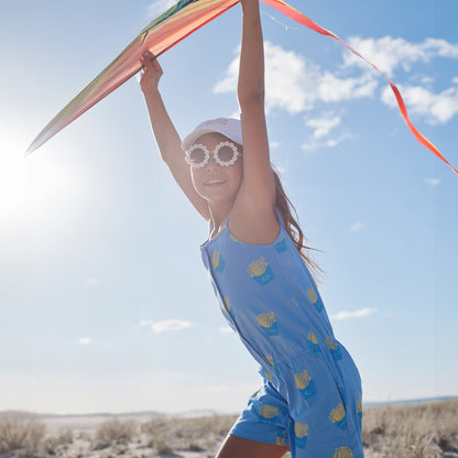 Made For Play - Girls Jersey Romper in French Fries Print by Le Petit Society — image 4