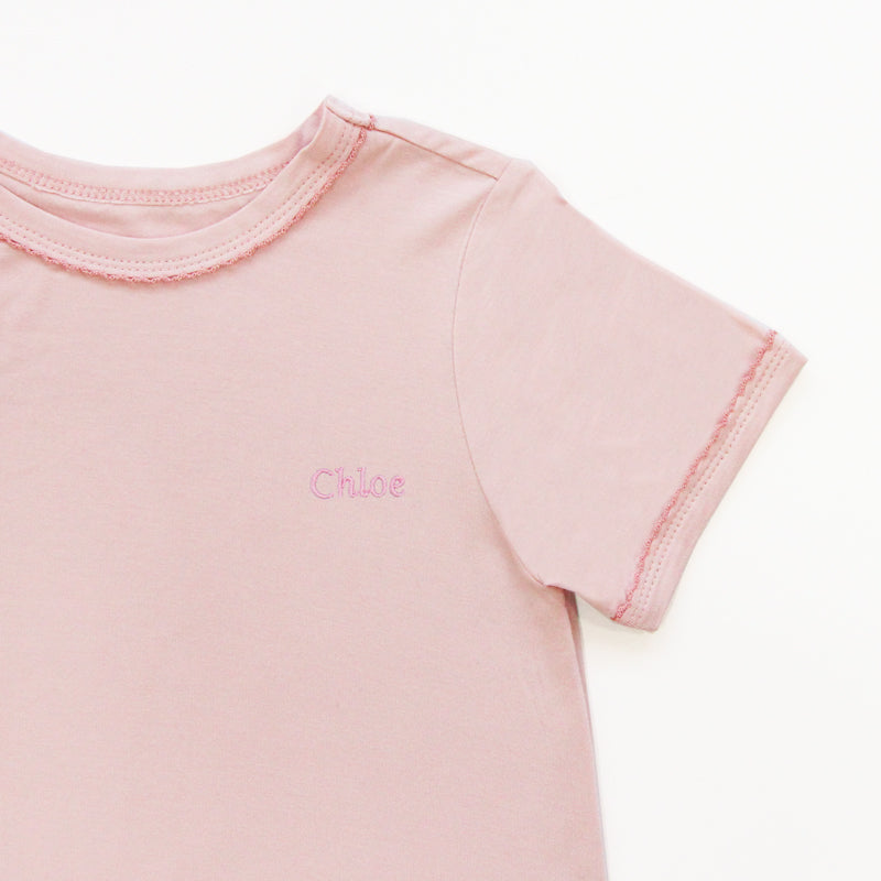 Loungewear - Girls Dress in Dusty Pink by Le Petit Society — image 6