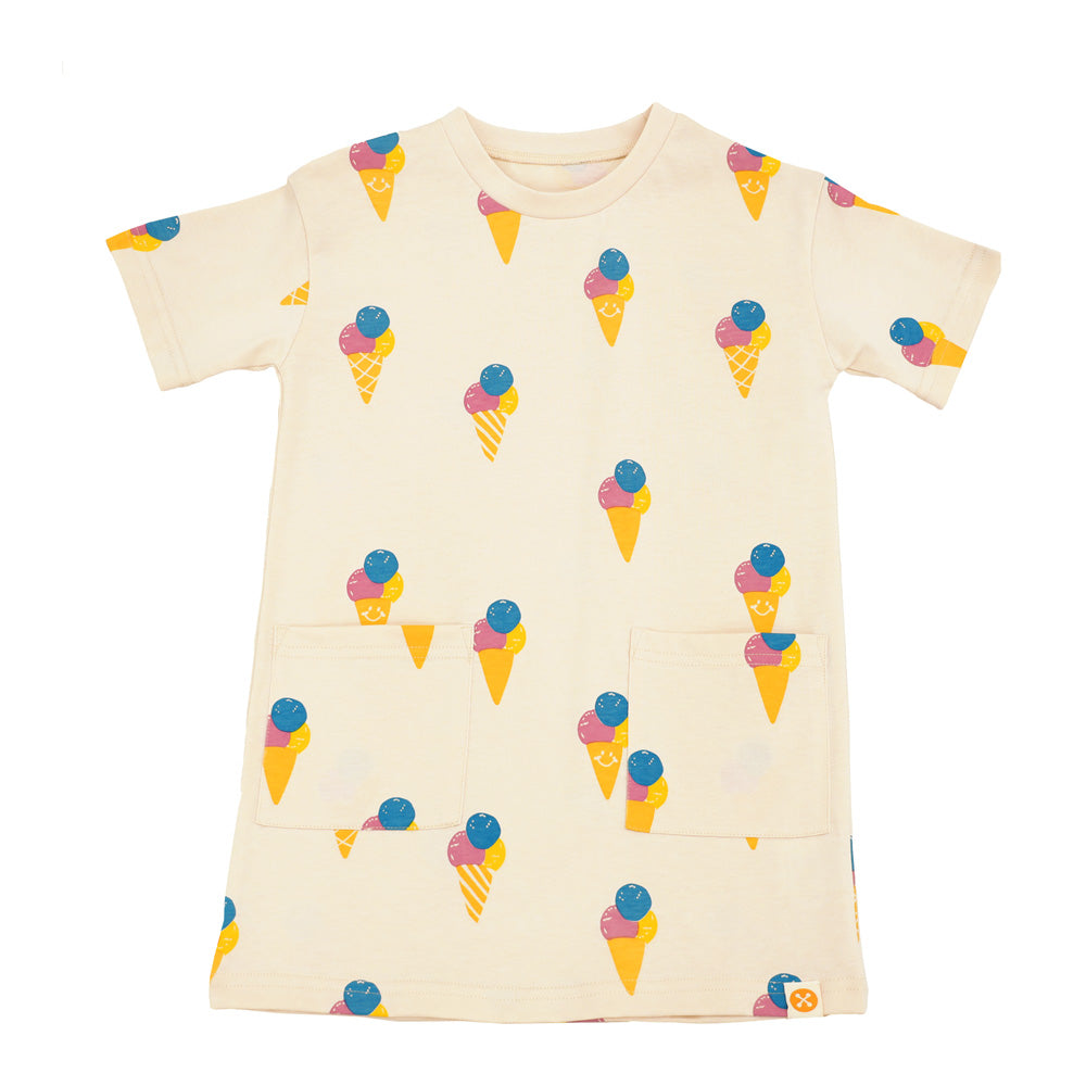 Made For Play - Girls T-shirt Dress in Ice Cream Print by Le Petit Society — image 4