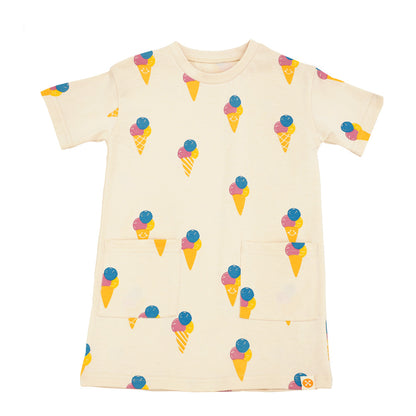 Made For Play - Girls T-shirt Dress in Ice Cream Print by Le Petit Society — image 4