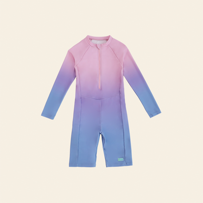 Girls Rash Suit in Lilac Gradient by Le Petit Society — image 2