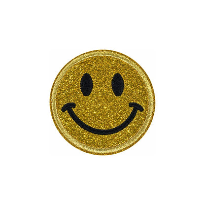 Gold Smiley large sticker patch