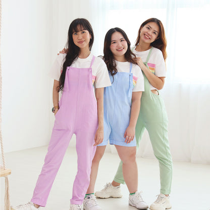Mama & Mini in Pastel Blue Ladies Short Overalls by Le Petit Society — image 8