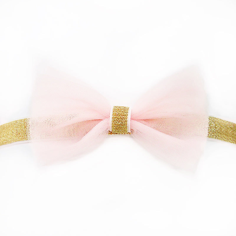 Bow Headband in Soft Pink by Le Petit Society