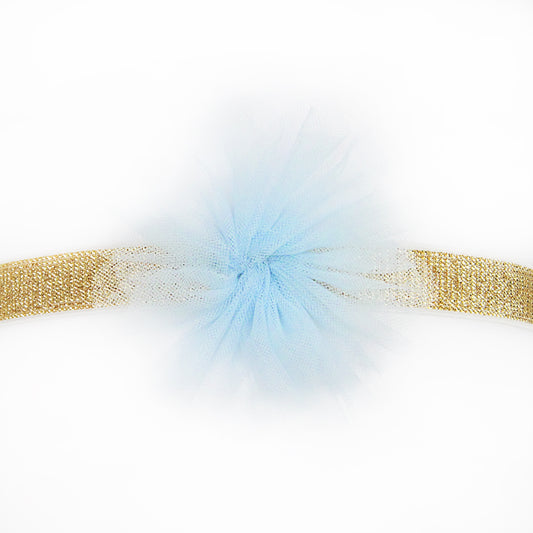 Flower Headband in Blue by Le Petit Society
