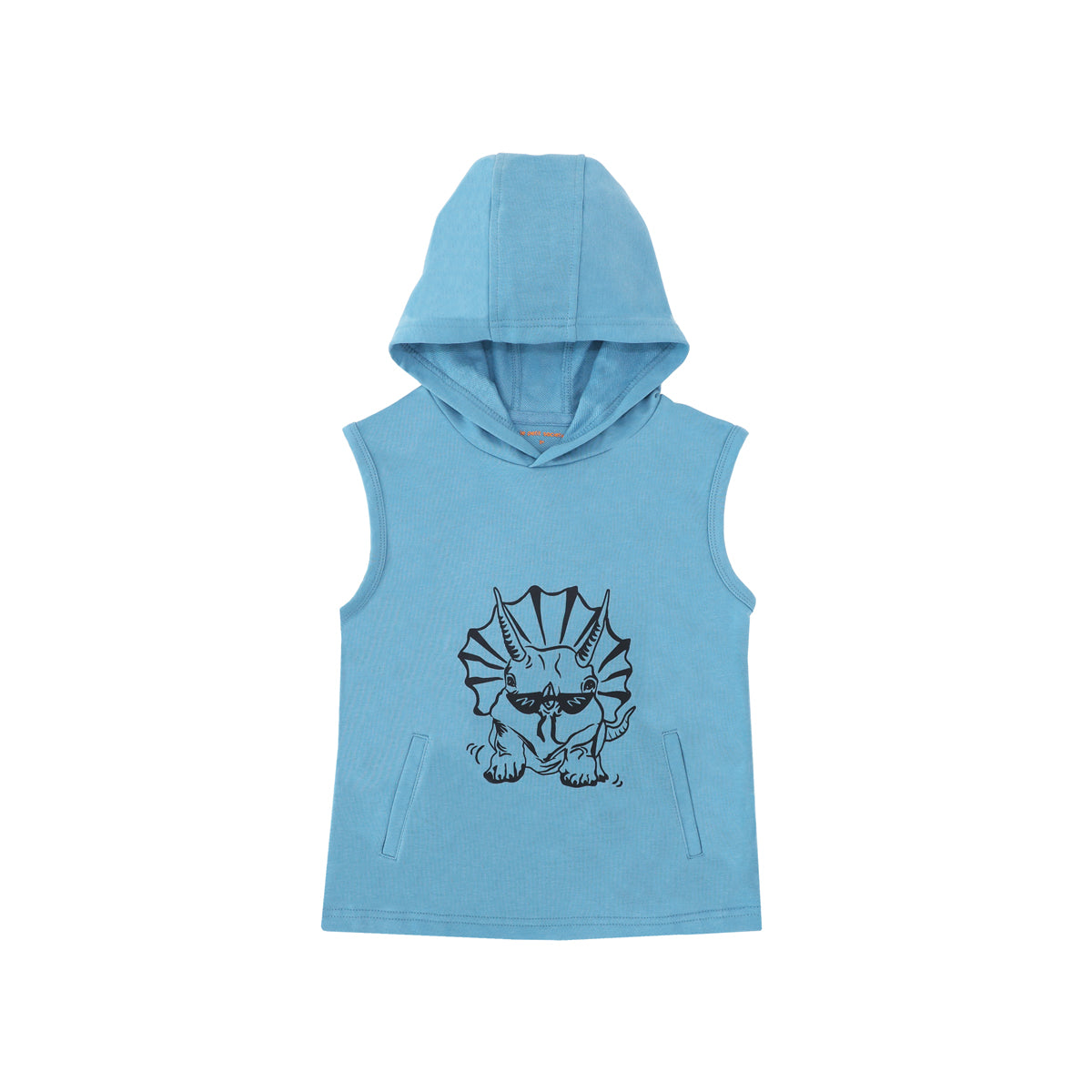 Made for Play - Hoodie Tank in Triceratops Print in Blue by Le Petit Society — image 7