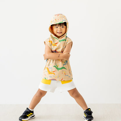 Made for Play - Hoodie Tank in Party Pterodactyl Print in Beige by Le Petit Society — image 19