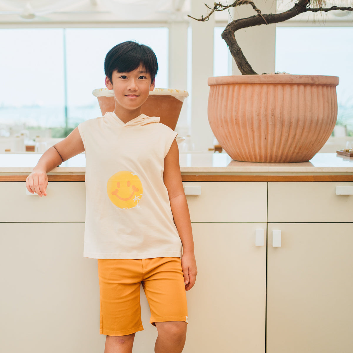 Resort Series - Hoodie Tank in Smiley Print by Le Petit Society — image 4