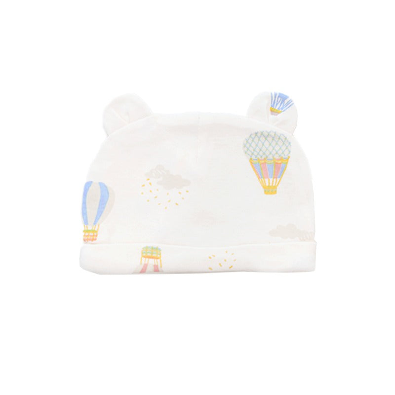 Baby Organic Bear Hat in Hot Air Balloon Print by Le Petit Society — image 3