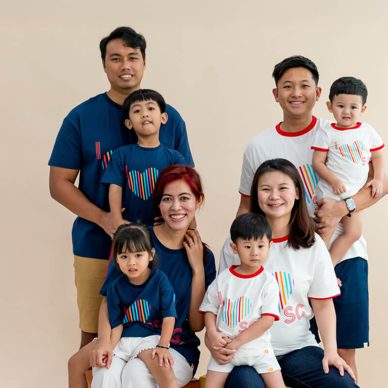 A Singapore Series - "I Love SG" Baby Contrast Romper in White by Le Petit Society — image 4