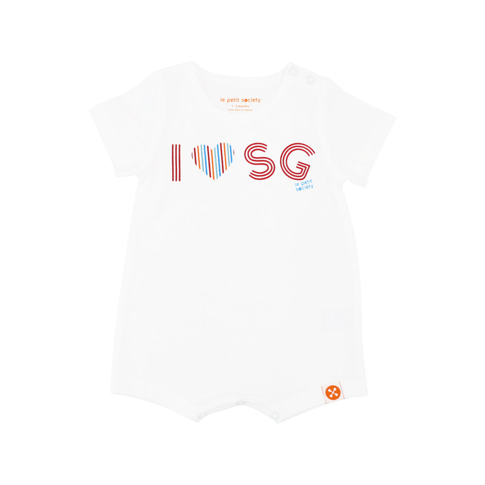 A Singapore Series in "I Love SG" Baby Romper by Le Petit Society — image 6