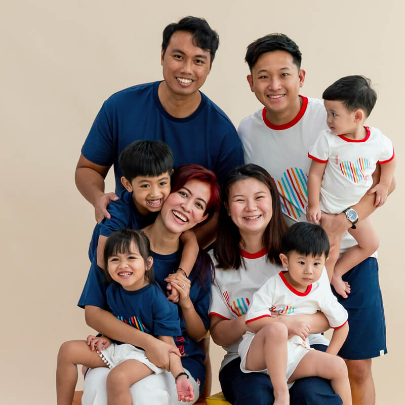 A Singapore Series - "I Love SG" Kids Tee in Navy by Le Petit Society — image 5