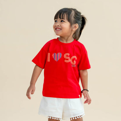 A Singapore Series in "I Love SG" Kids Tee by Le Petit Society