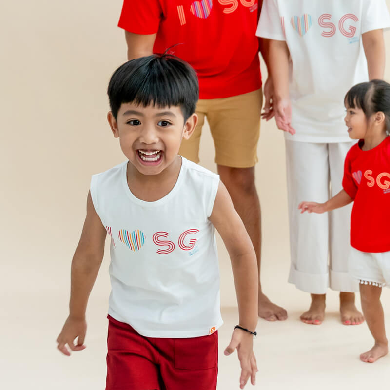 A Singapore Series in "I Love SG" Kids Tank by Le Petit Society — image 2