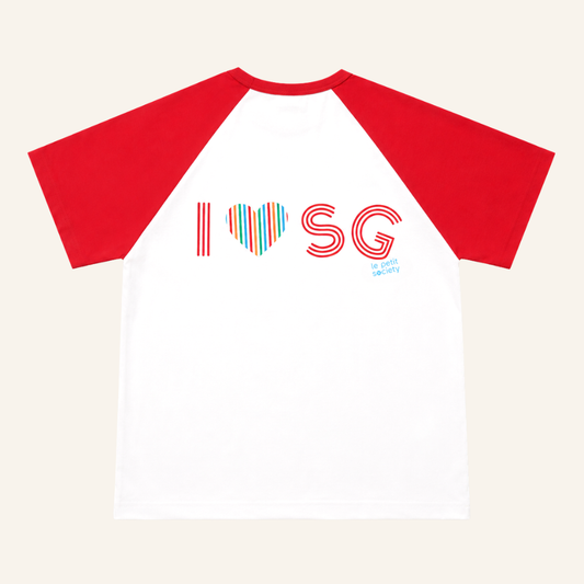 A Singapore Series in "I Love SG" Adult Raglan Tee by Le Petit Society — image 2