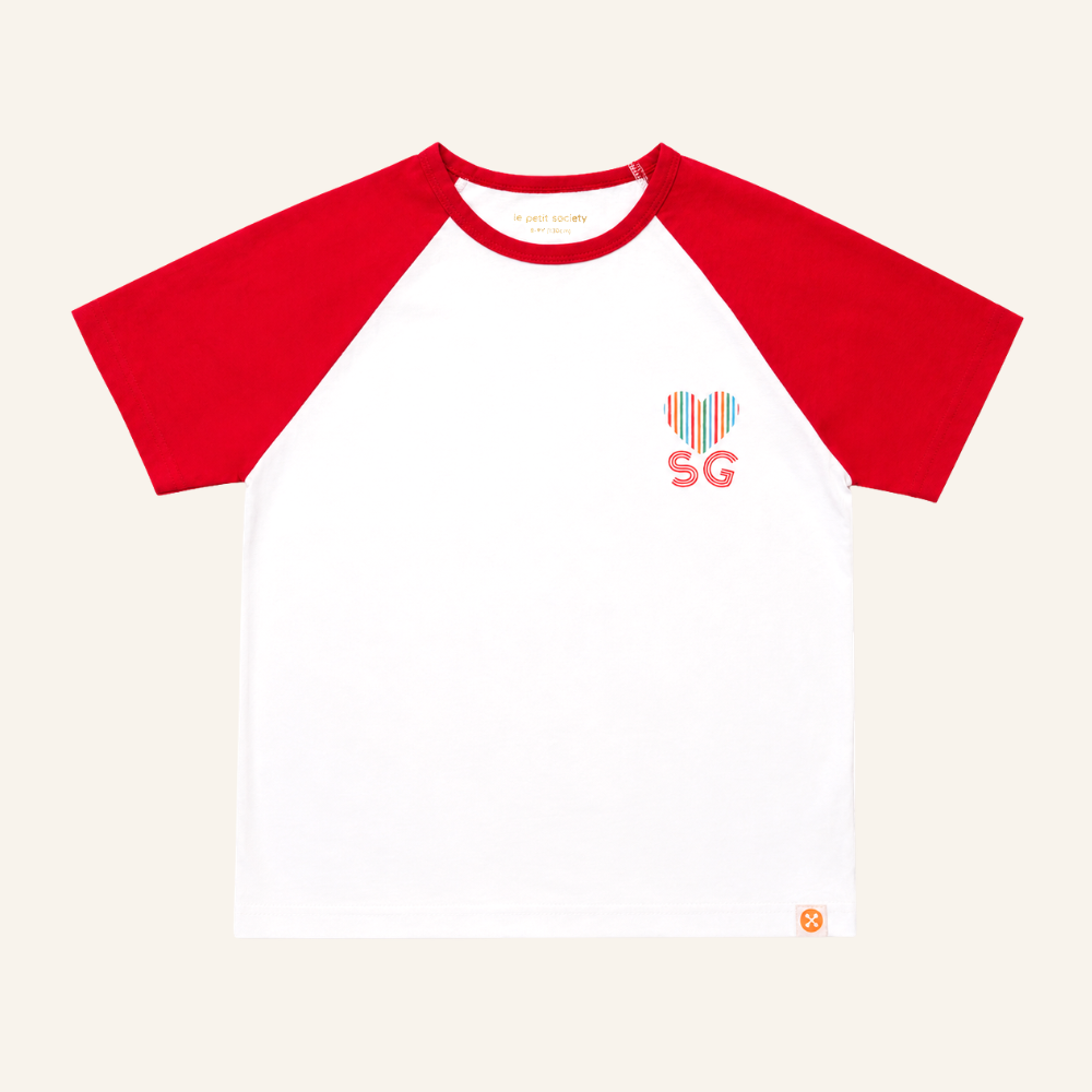 A Singapore Series in "I Love SG" Kids Raglan Tee by Le Petit Society — image 9