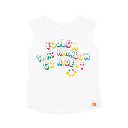 Made For Play in Kids "Follow That Rainbow" Tank Top by Le Petit Society — image 3