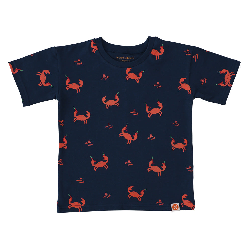 A Singapore Series - Kids Tee in Chilli Crab Print by Le Petit Society — image 3