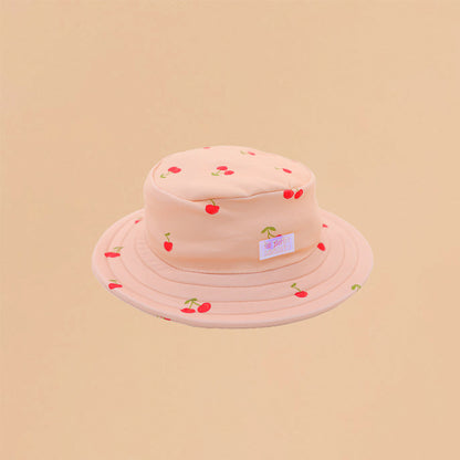 Kids Bucket Hat in Cherry Print by Le Petit Society — image 3