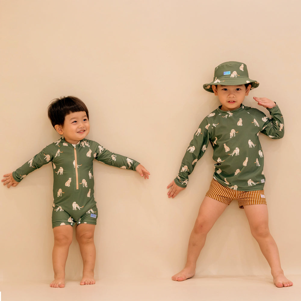 Kids Bucket Hat in Leopard Print by Le Petit Society — image 2
