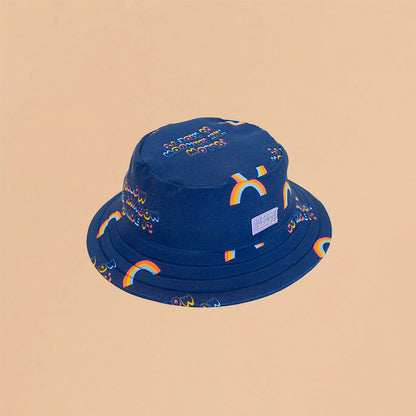Kids Bucket Hat in Rainbow Print by Le Petit Society — image 4