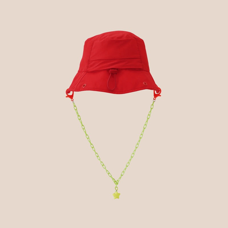 Kids Bucket Hat in Red by Le Petit Society — image 2