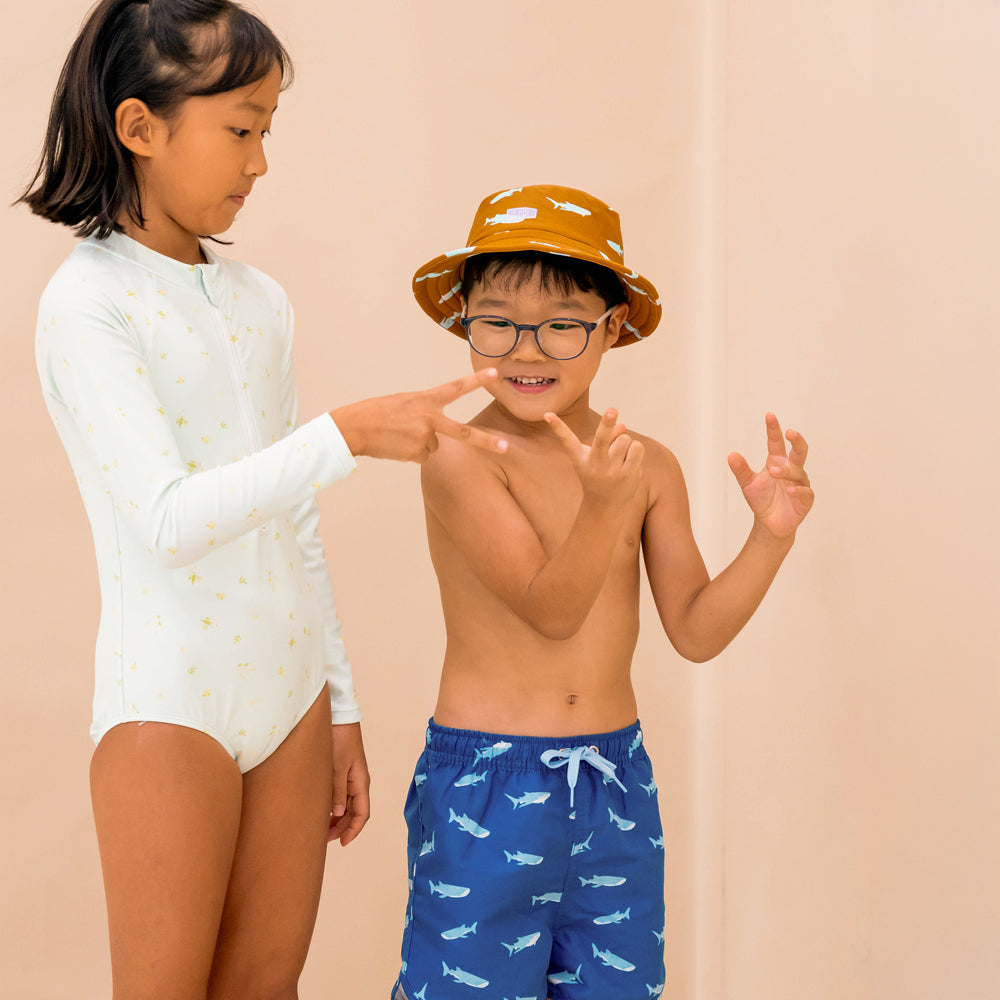 Kids Bucket Hat in Shark Print by Le Petit Society — image 4