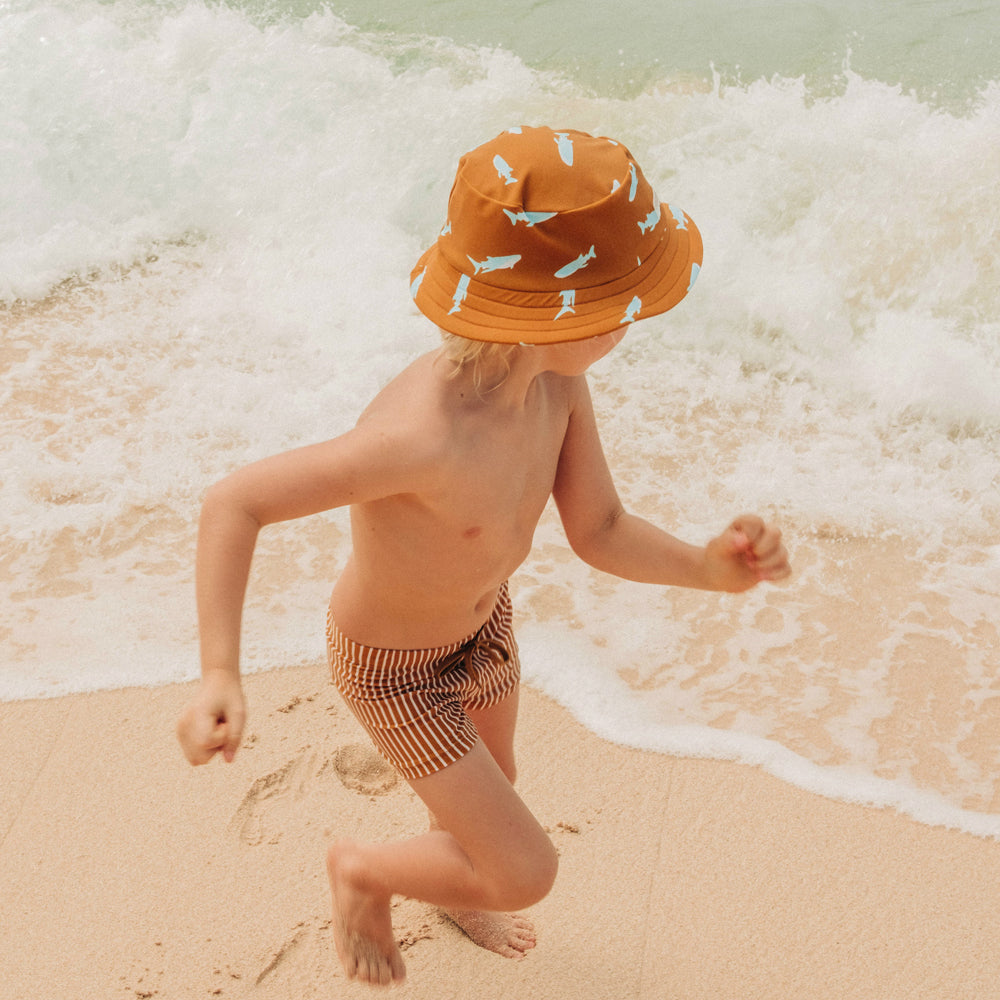 Kids Bucket Hat in Shark Print by Le Petit Society — image 3