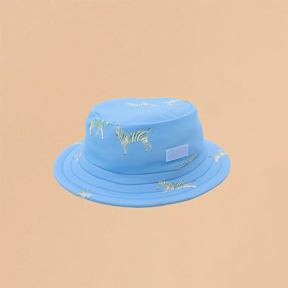 Kids Bucket Hat in Zebra Print by Le Petit Society