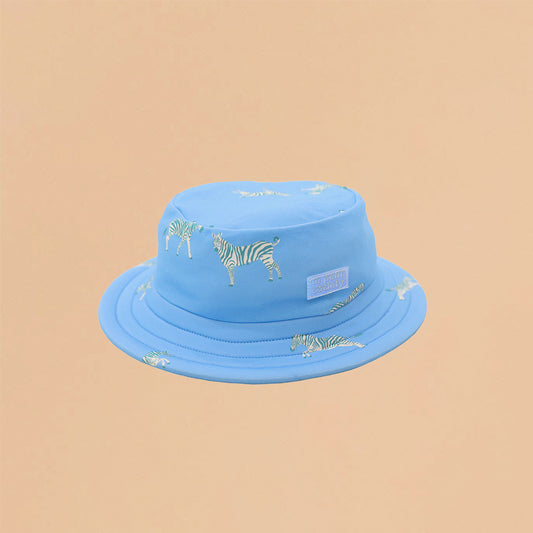 Kids Bucket Hat in Zebra Print by Le Petit Society