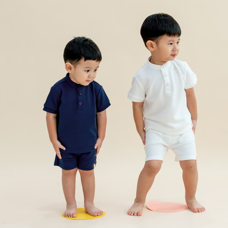 Kids Shorts in Navy by Le Petit Society — image 3