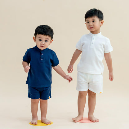 Kids Shorts in White by Le Petit Society — image 4