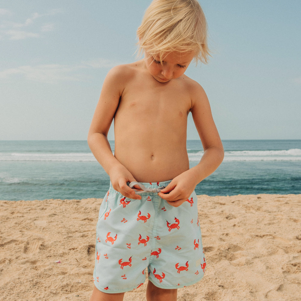 Swim Shorts in Crab Print (Kids) by Le Petit Society — image 4